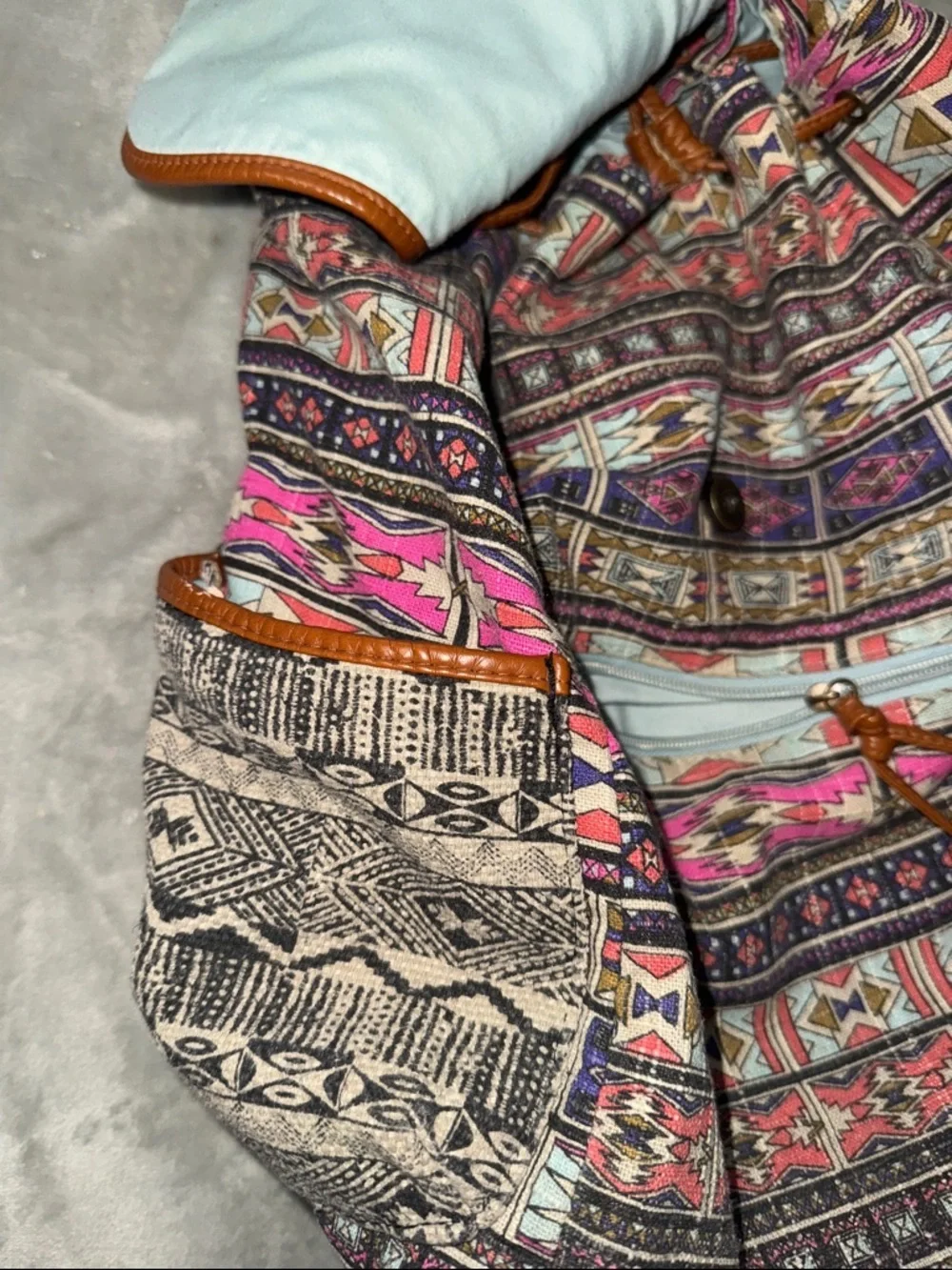 Mossimo Supply Co. Canvas Backpack with Pink Multi Aztec Print